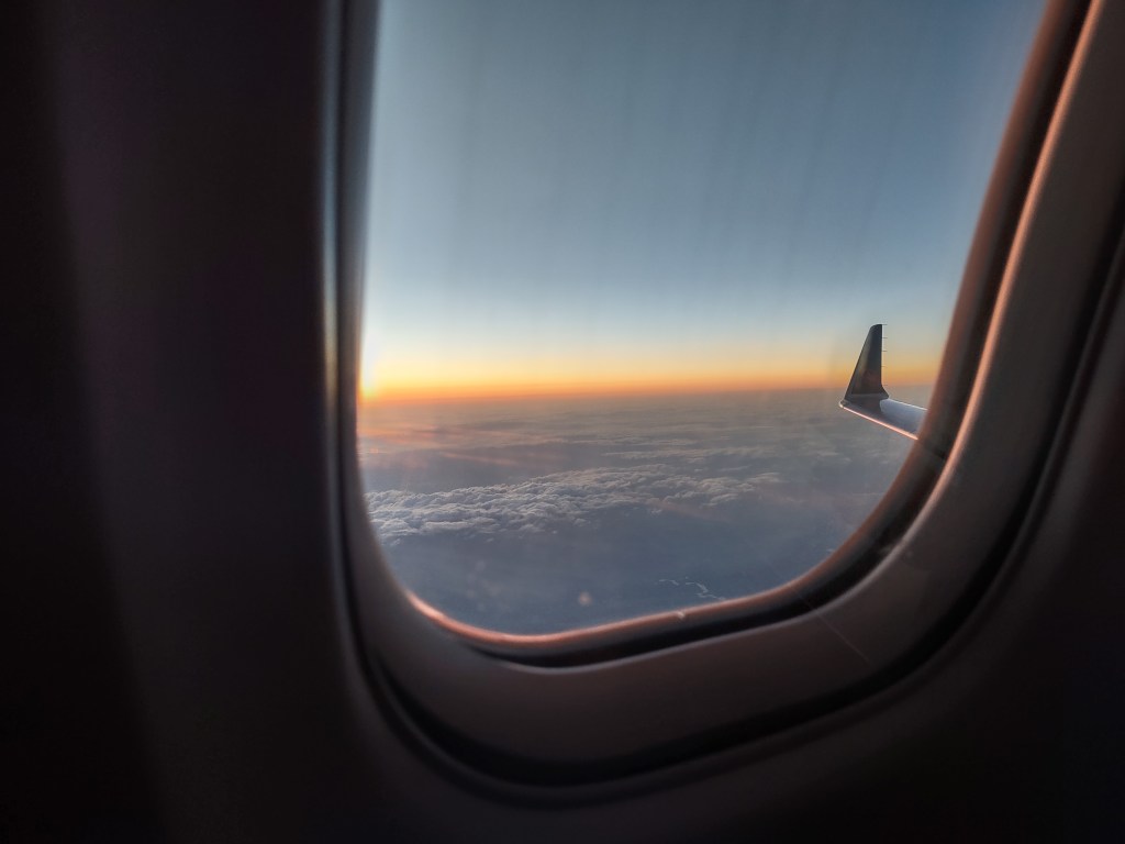 Catching the sunrise en route to Toronto Pearson